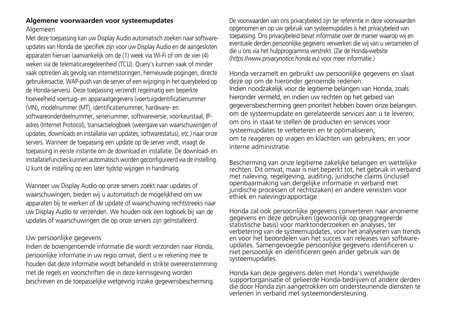 2020-2021 Honda Jazz Hybrid Bedienungsanleitung | Niederländisch