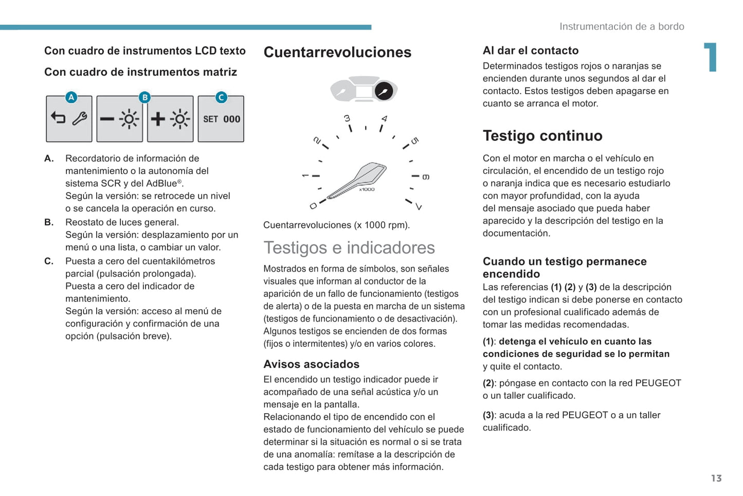 2018-2019 Peugeot Rifter/Partner Bedienungsanleitung | Spanisch