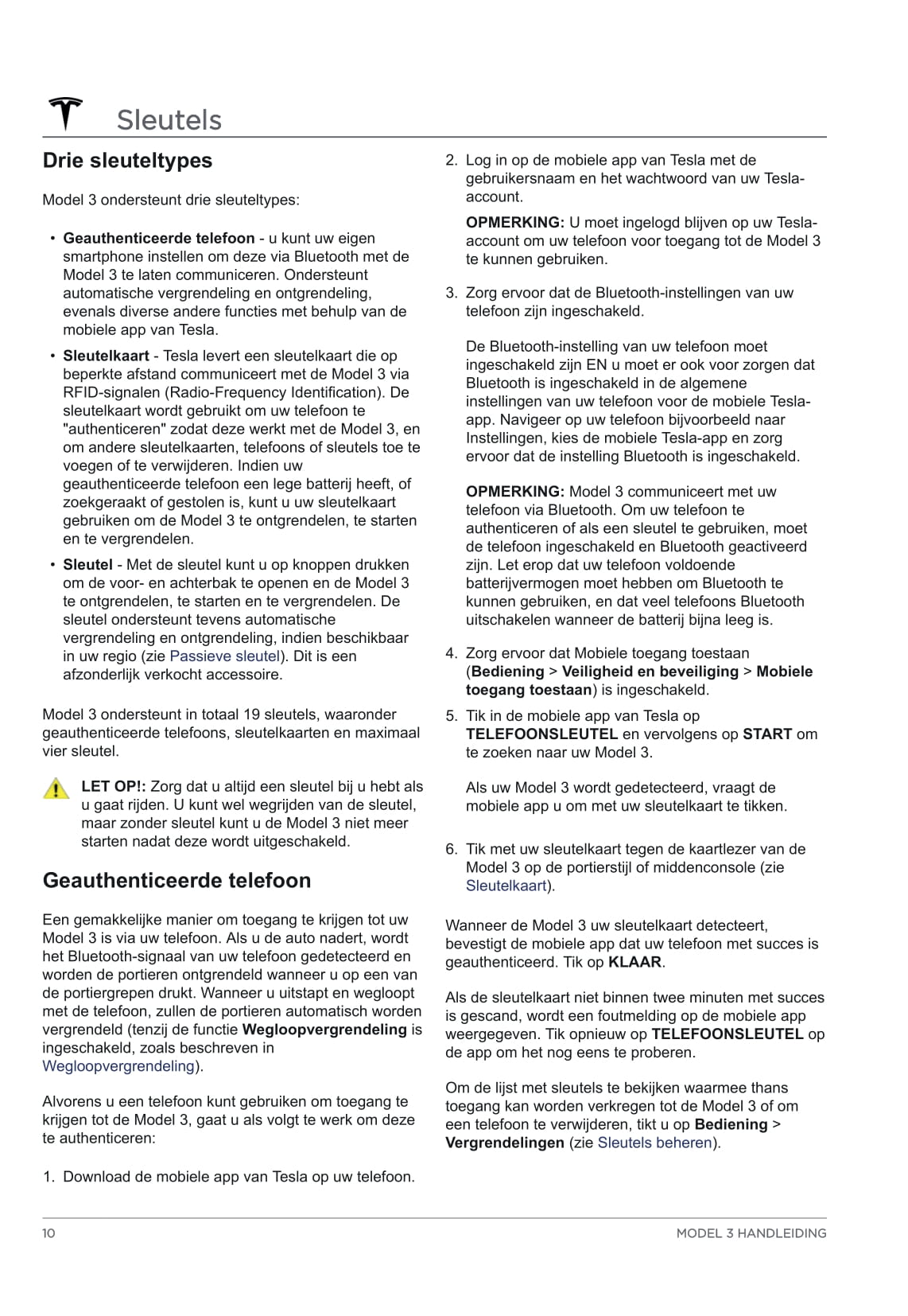 2020 Tesla Model 3 Owner's Manual | Dutch