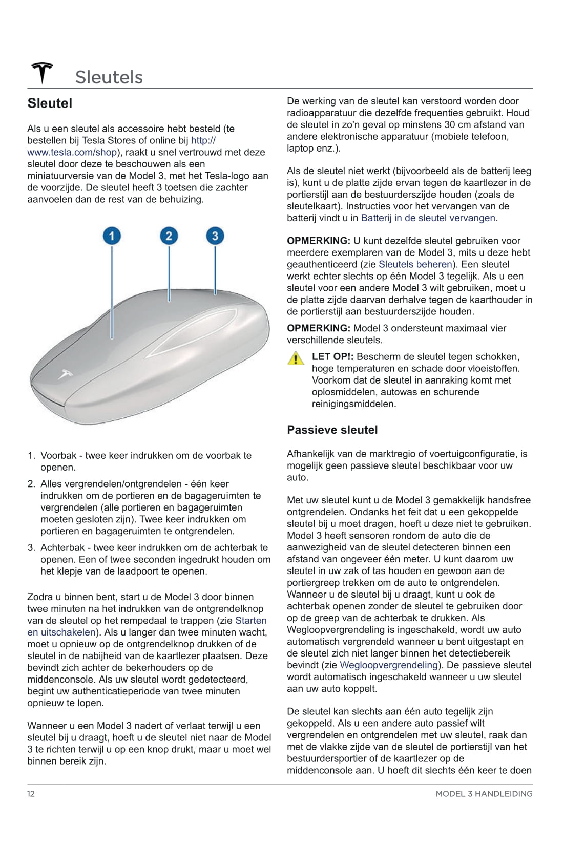 2020 Tesla Model 3 Owner's Manual | Dutch