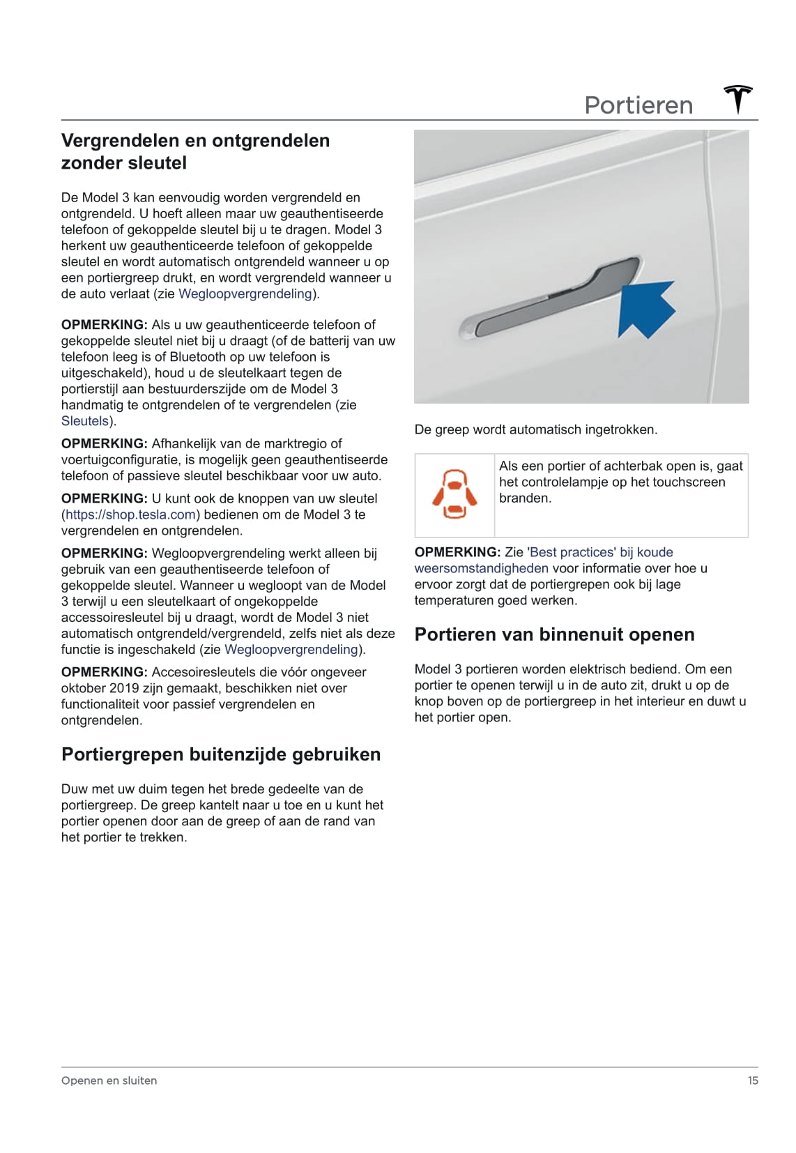 2020 Tesla Model 3 Owner's Manual | Dutch