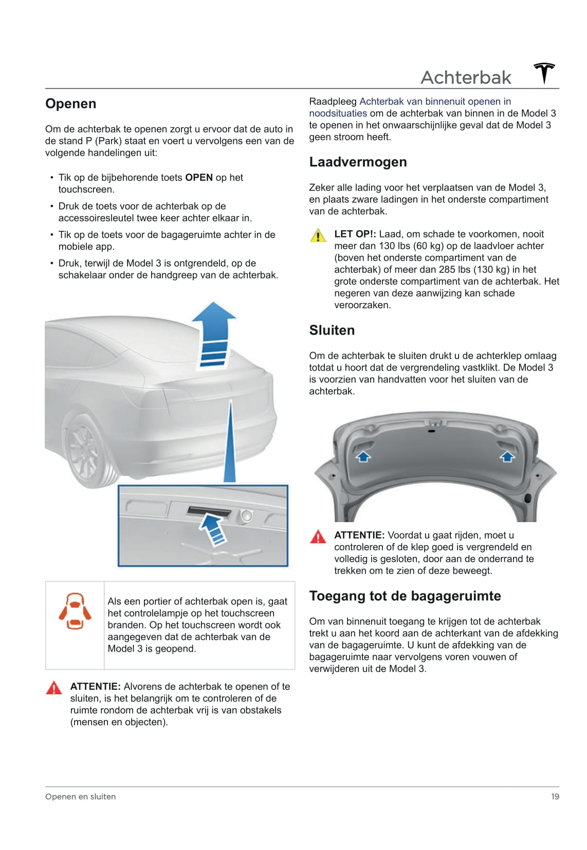 2020 Tesla Model 3 Owner's Manual | Dutch