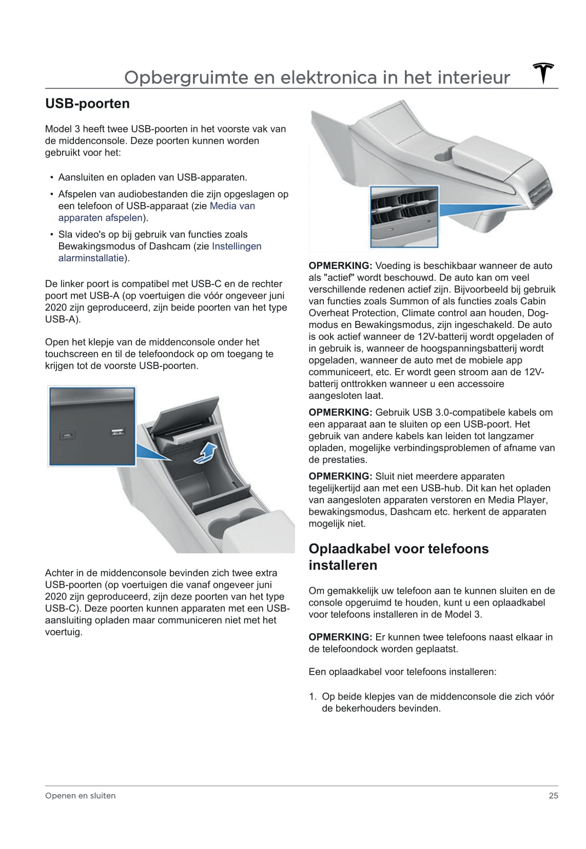 2020 Tesla Model 3 Owner's Manual | Dutch