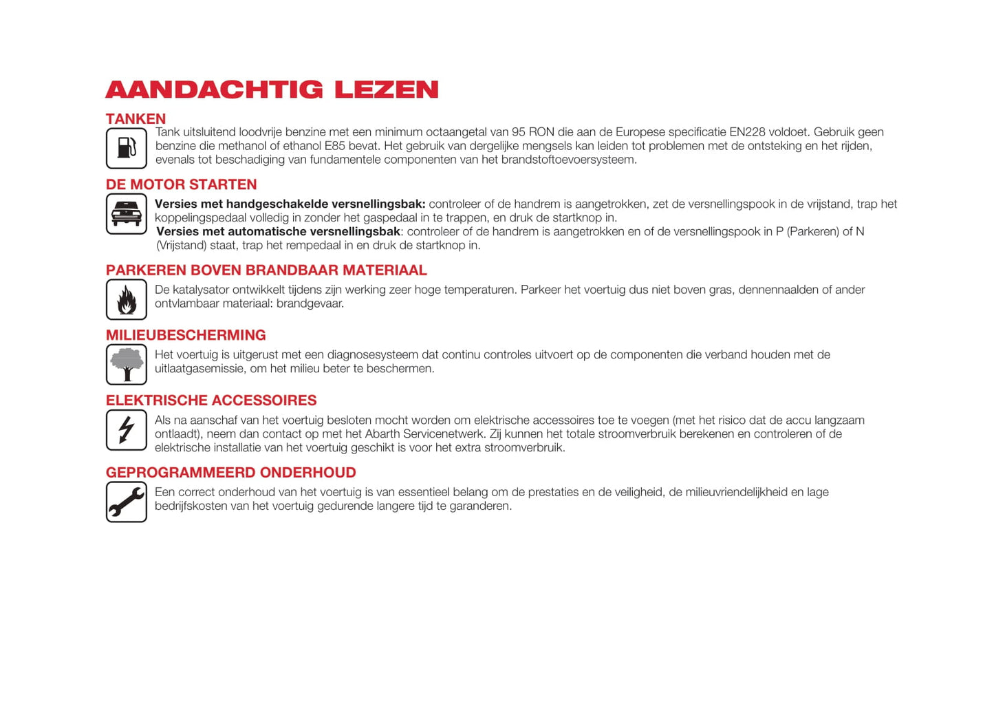 2016-2018 Abarth 124 Spider Gebruikershandleiding | Nederlands