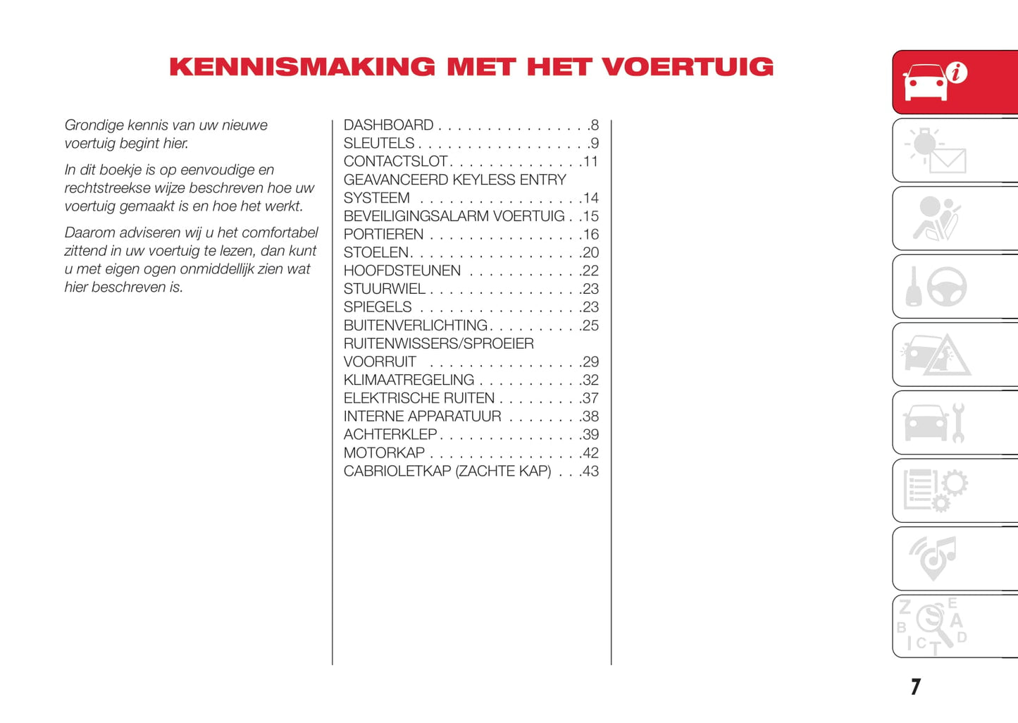 2016-2018 Abarth 124 Spider Gebruikershandleiding | Nederlands