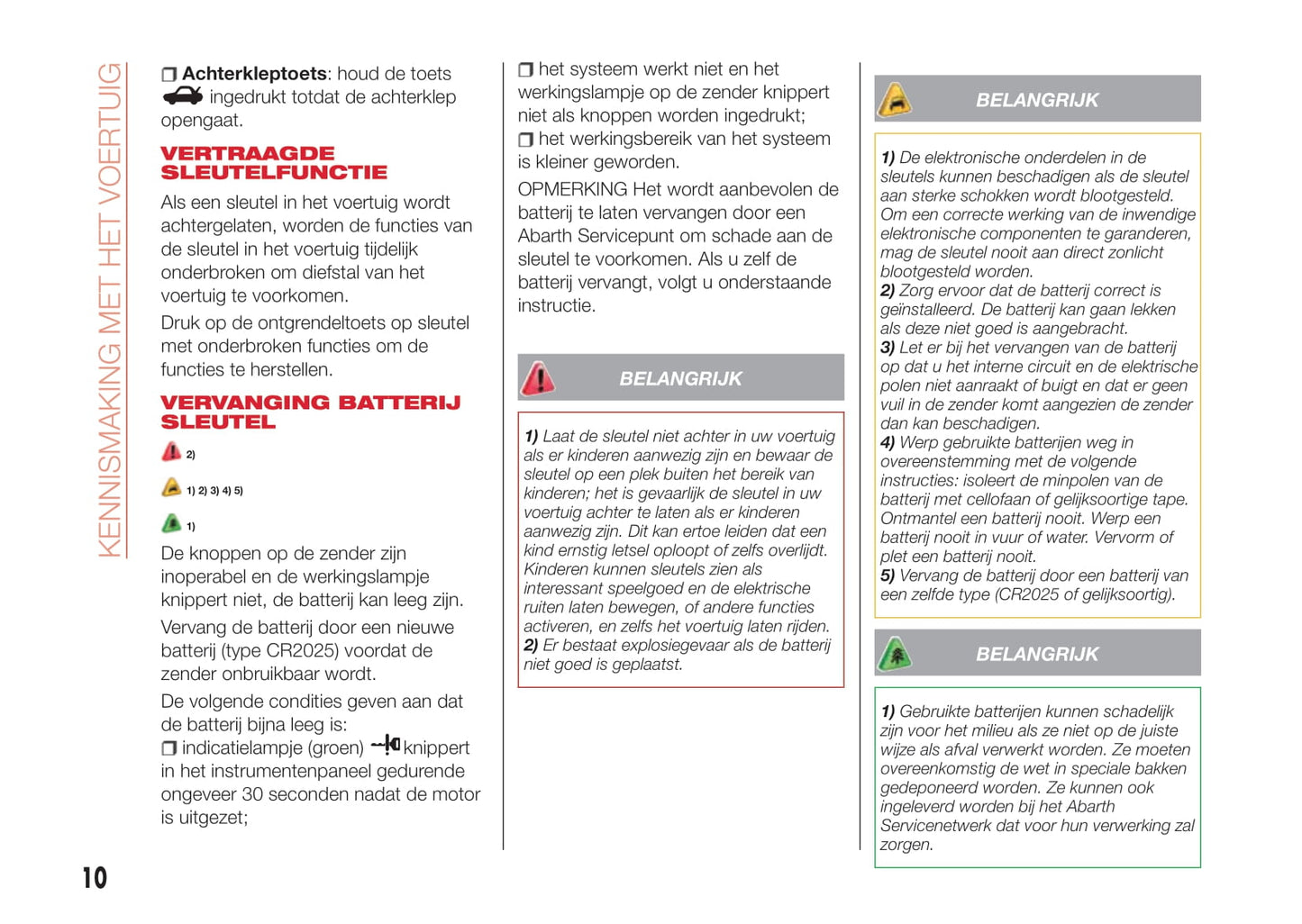 2016-2018 Abarth 124 Spider Gebruikershandleiding | Nederlands