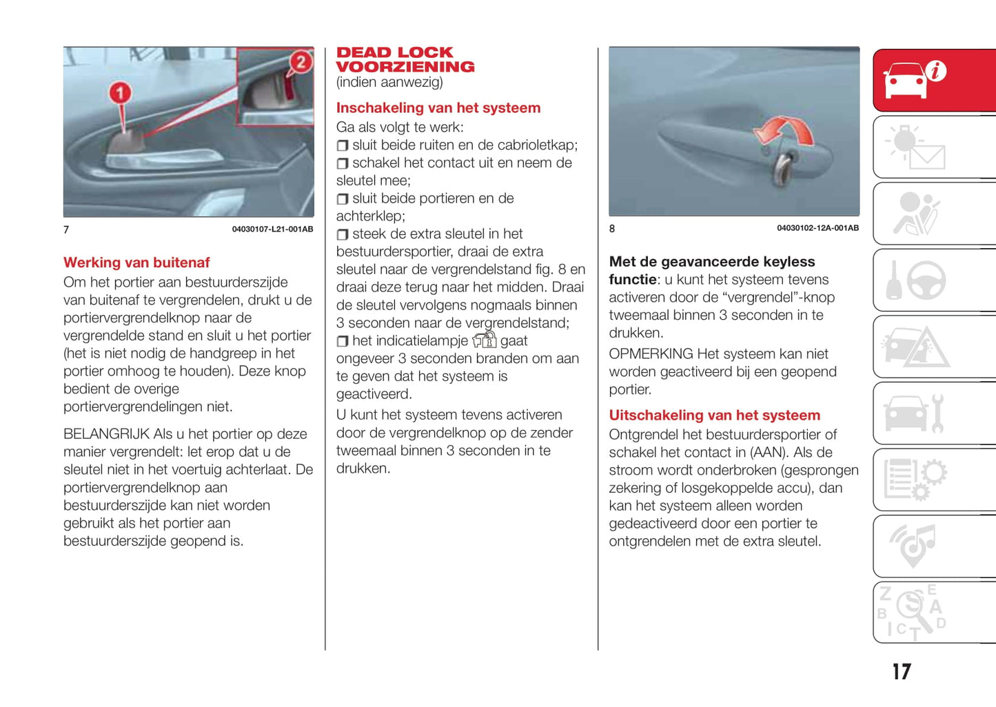 2016-2018 Abarth 124 Spider Gebruikershandleiding | Nederlands