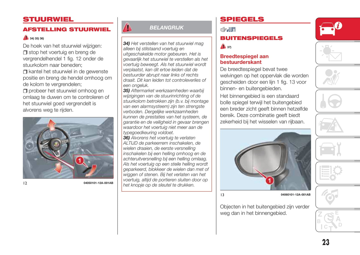 2016-2018 Abarth 124 Spider Gebruikershandleiding | Nederlands