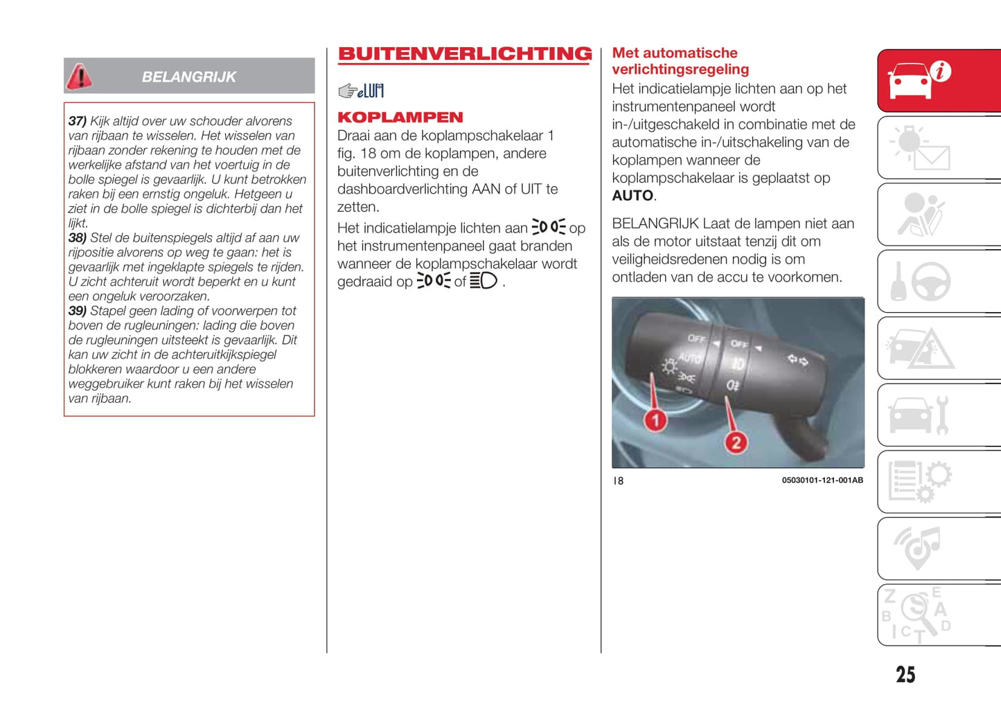 2016-2018 Abarth 124 Spider Gebruikershandleiding | Nederlands