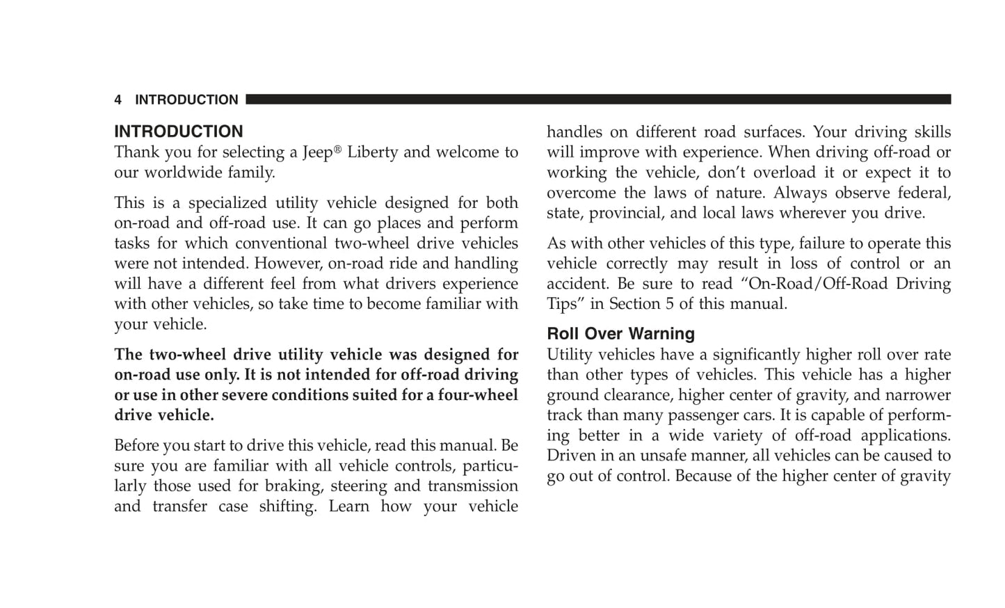2005-2007 Jeep Liberty Manuel du propriétaire | Anglais