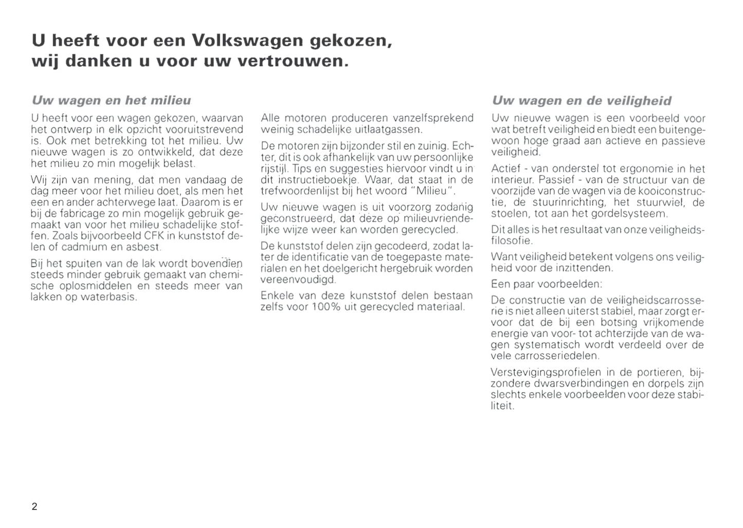 1996-1999 Volkswagen Polo Classic Owner's Manual | Dutch