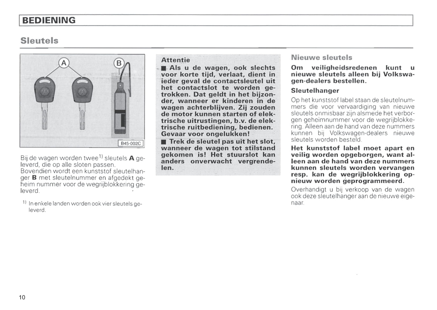 1996-1999 Volkswagen Polo Classic Owner's Manual | Dutch
