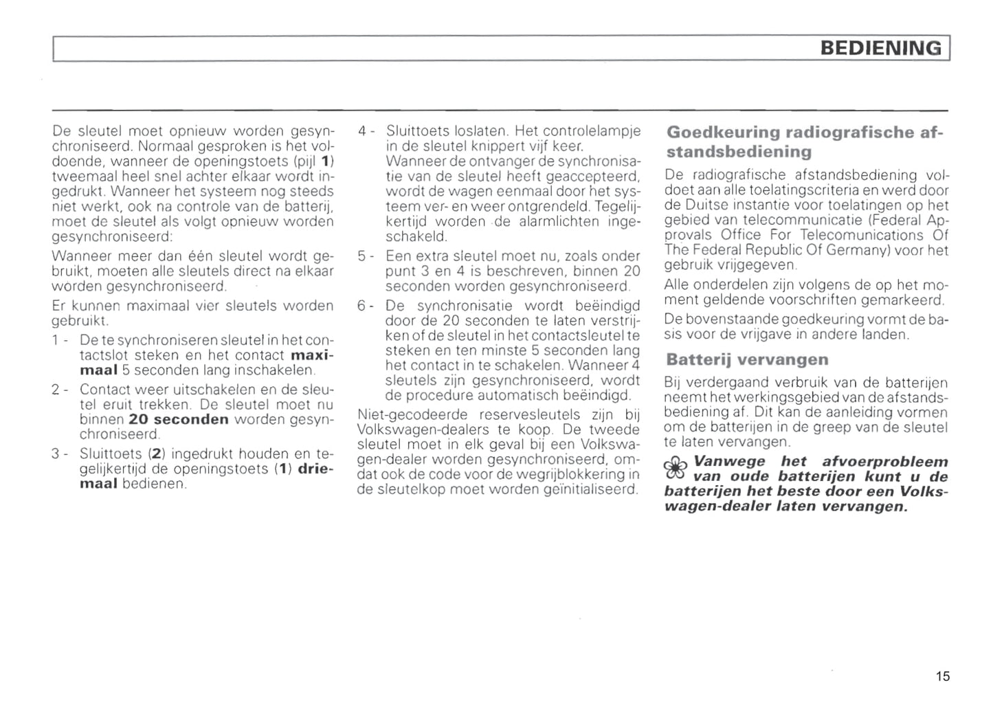 1996-1999 Volkswagen Polo Classic Owner's Manual | Dutch