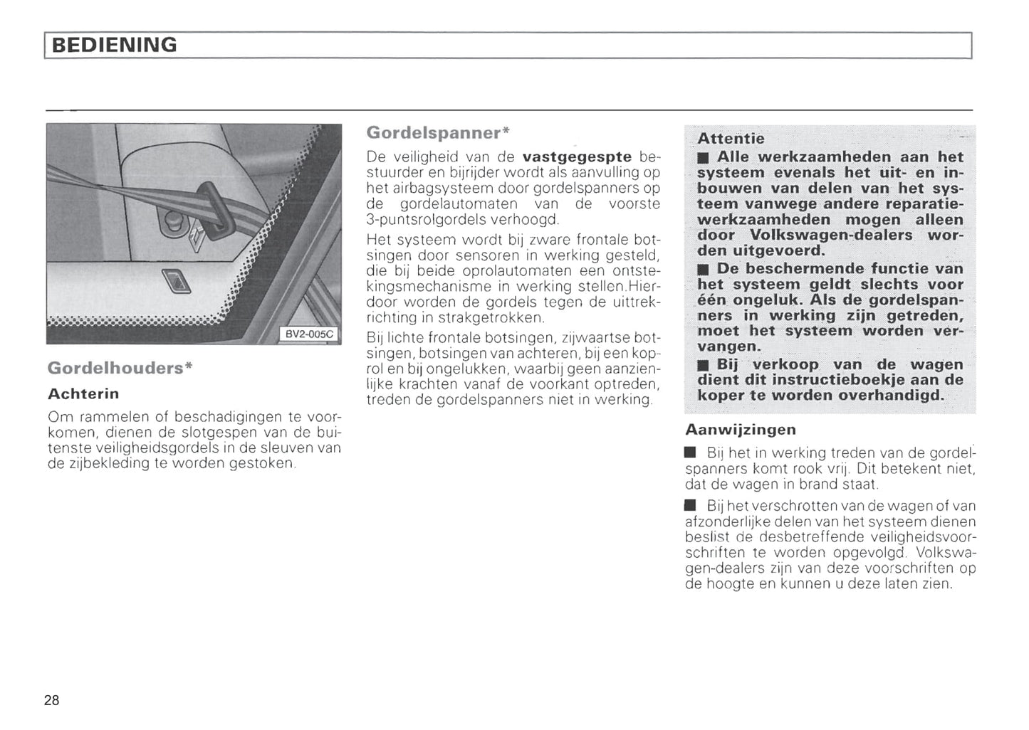 1996-1999 Volkswagen Polo Classic Owner's Manual | Dutch