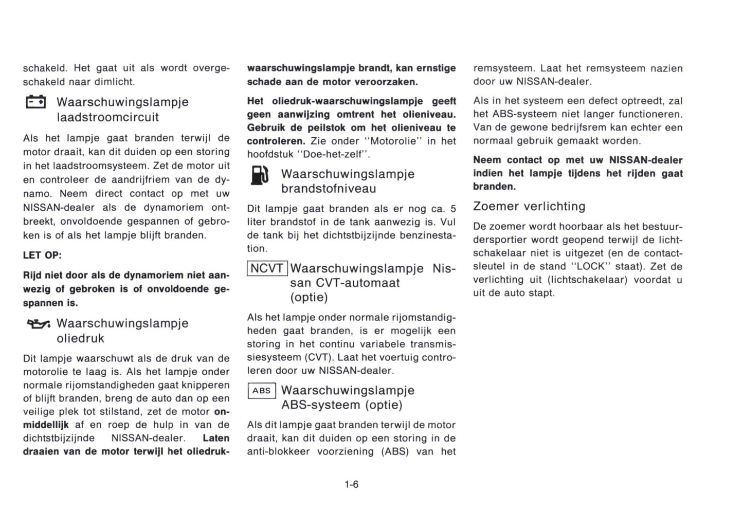 1992-1993 Nissan Micra Gebruikershandleiding | Nederlands