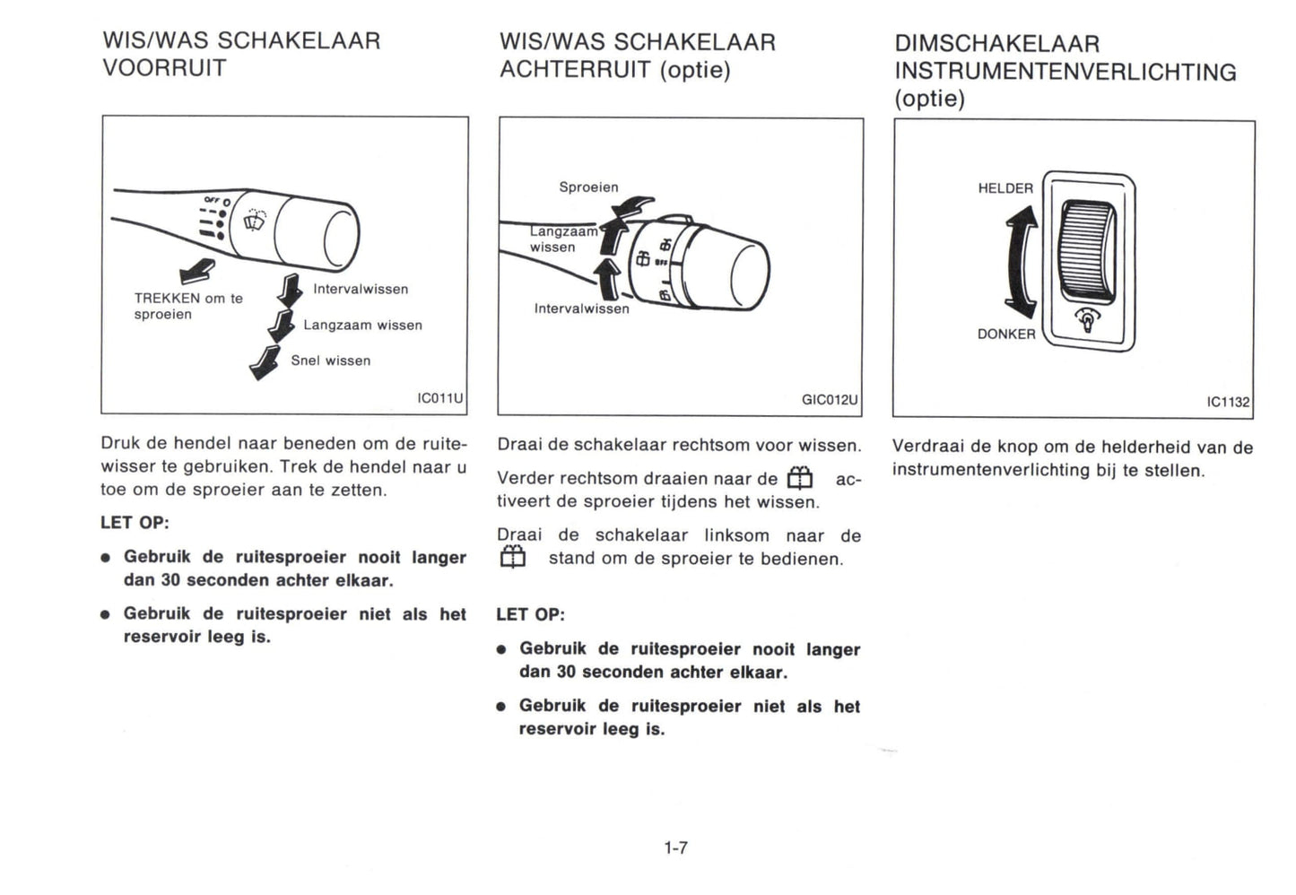 1992-1993 Nissan Micra Gebruikershandleiding | Nederlands