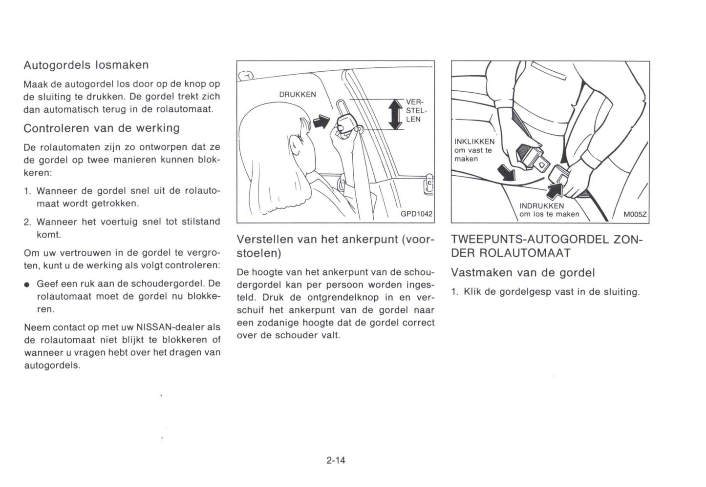 1992-1993 Nissan Micra Gebruikershandleiding | Nederlands