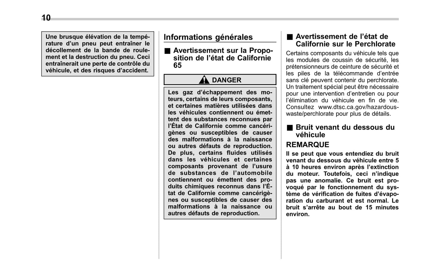 2010-2014 Subaru Impreza Manuel du propriétaire | Français