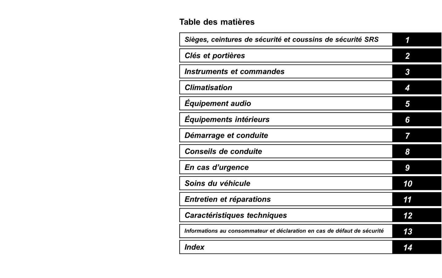 2010-2014 Subaru Impreza Manuel du propriétaire | Français