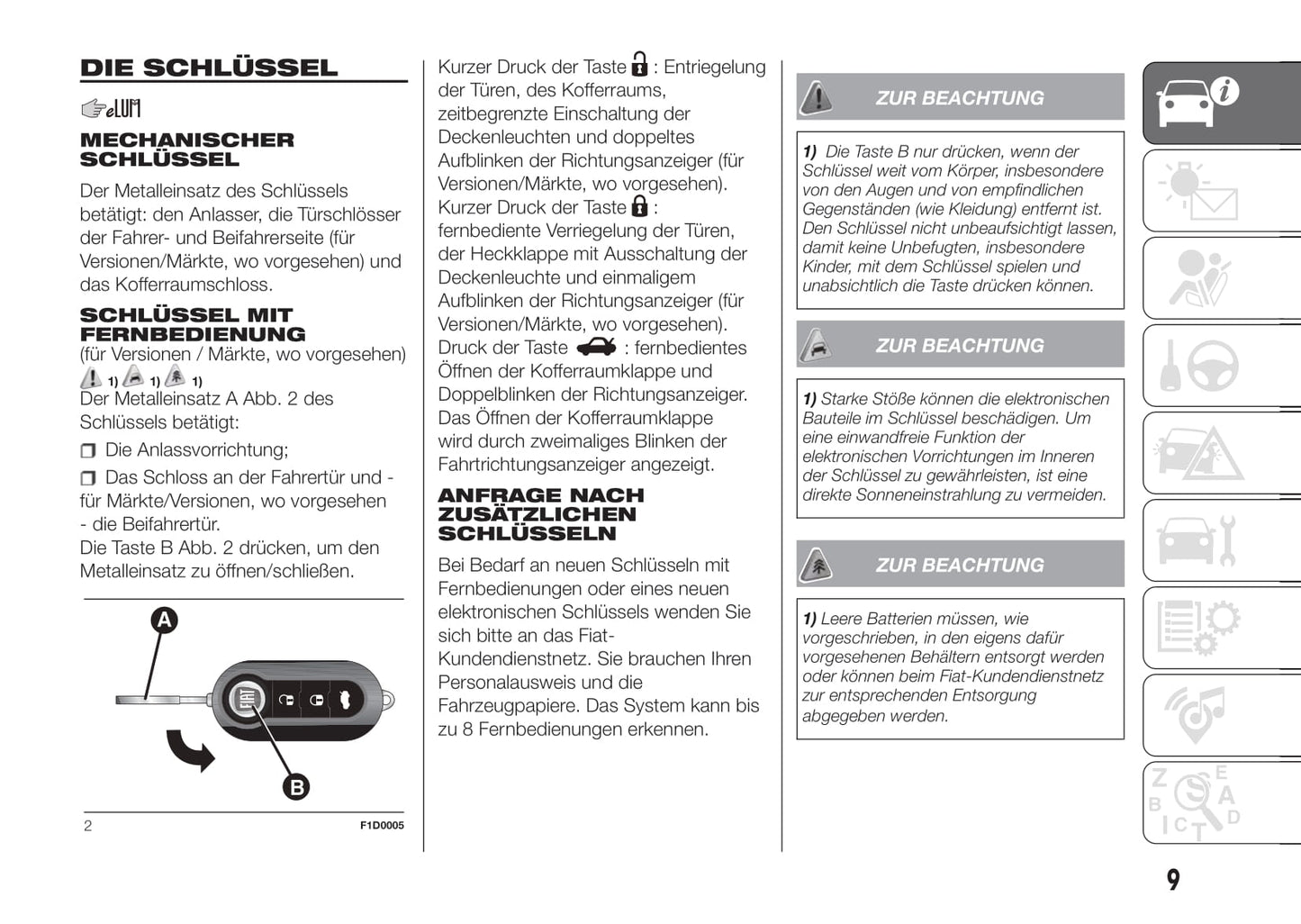 2016-2017 Fiat Panda Bedienungsanleitung | Deutsch
