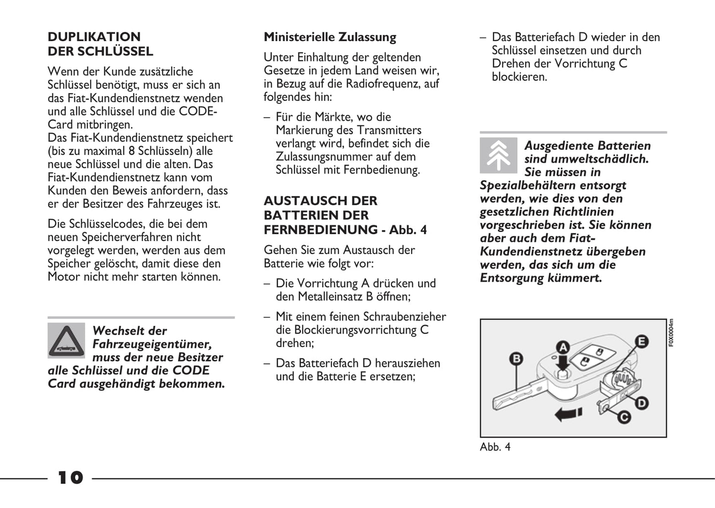 2012-2013 Fiat Strada Bedienungsanleitung | Deutsch