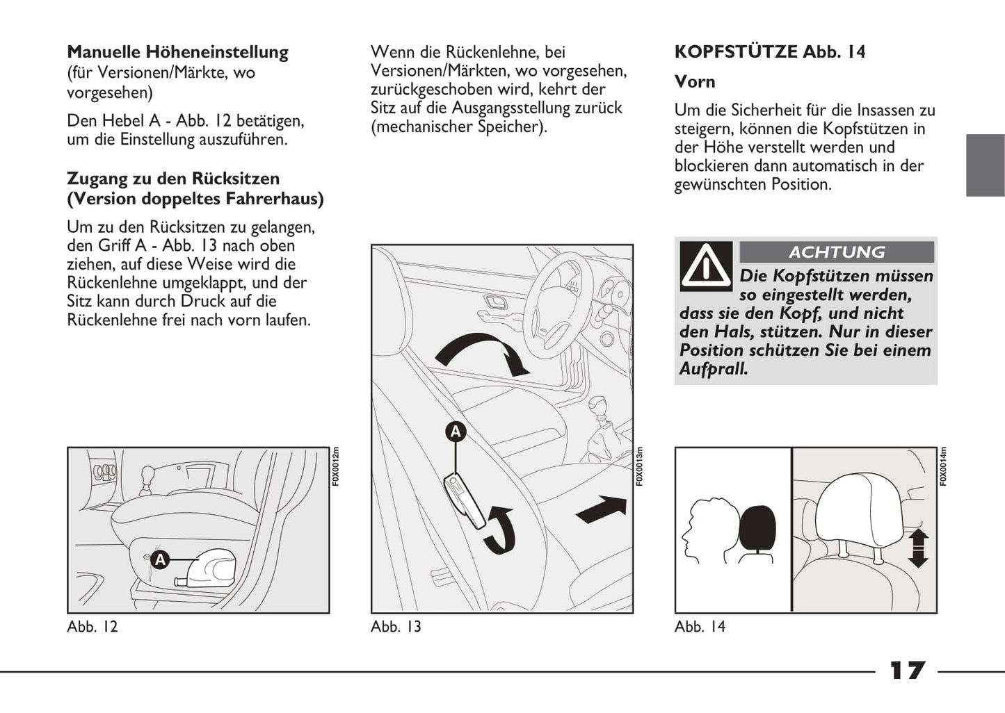 2012-2013 Fiat Strada Bedienungsanleitung | Deutsch