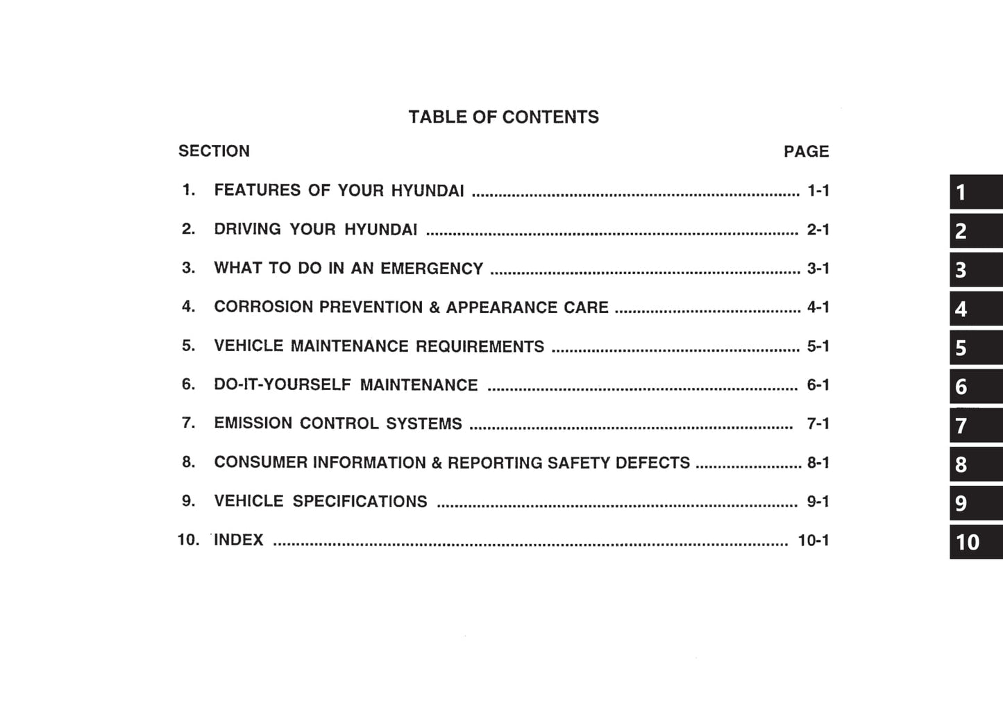 1999-2003 Hyundai Accent Manuel du propriétaire | Anglais