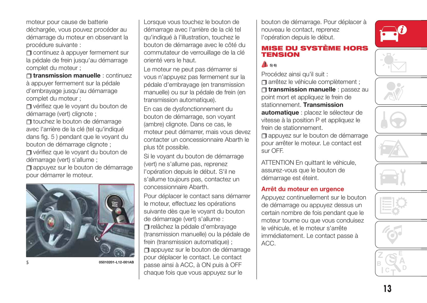 2016-2019 Abarth 124 Spider Gebruikershandleiding | Frans