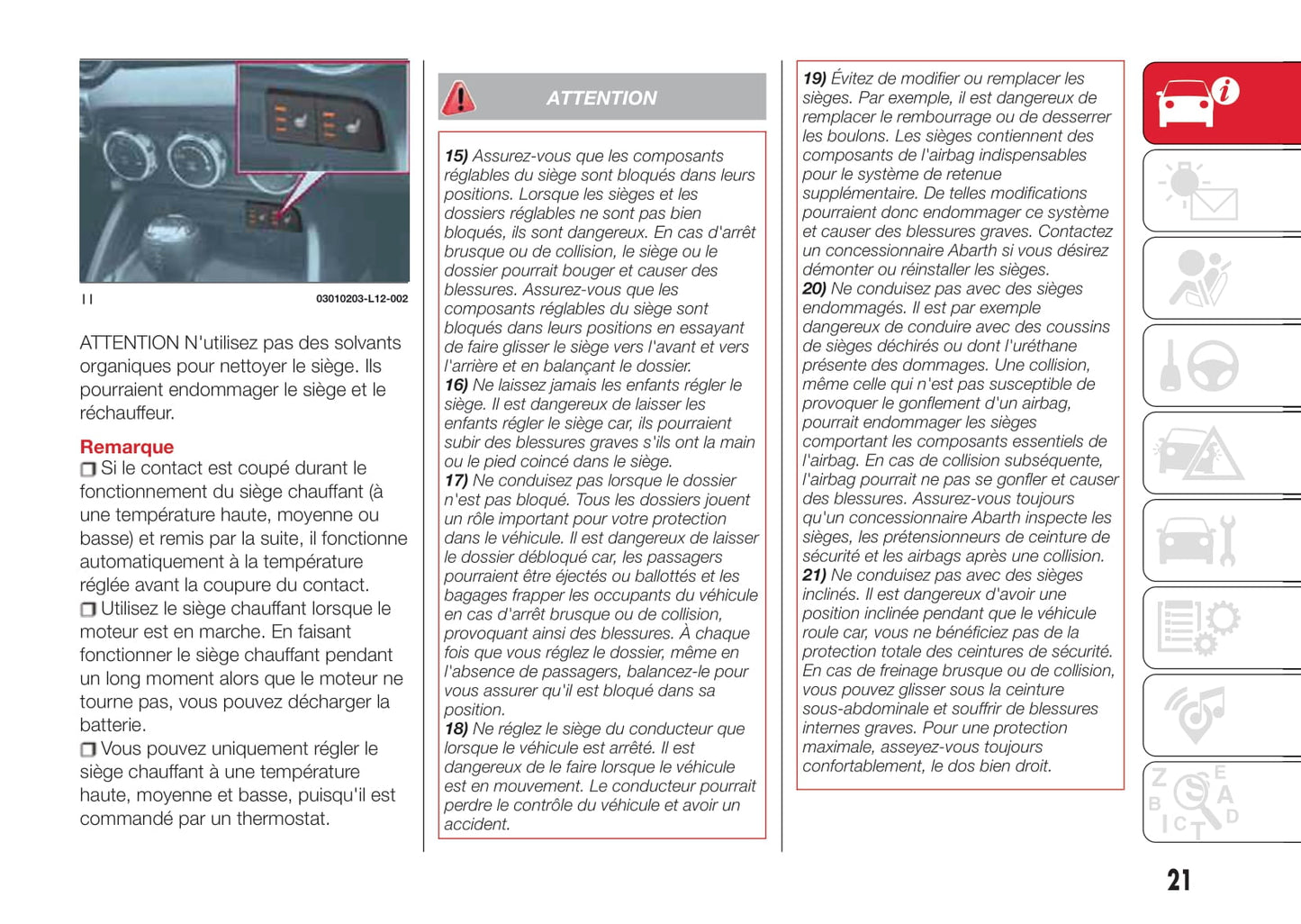 2016-2019 Abarth 124 Spider Gebruikershandleiding | Frans