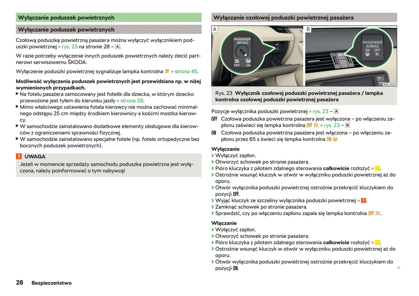 2017-2019 Skoda Octavia Bedienungsanleitung | Polnisch