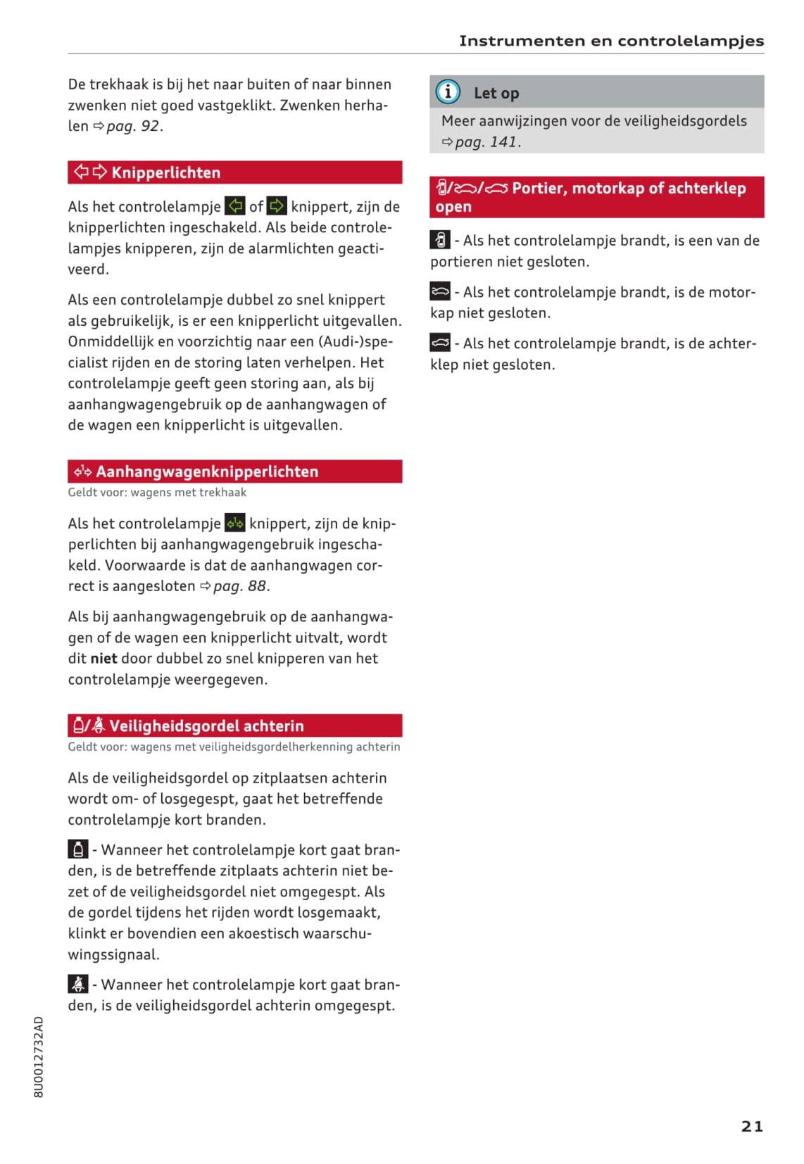 2015-2017 Audi Q3/RS Q3 Owner's Manual | Dutch