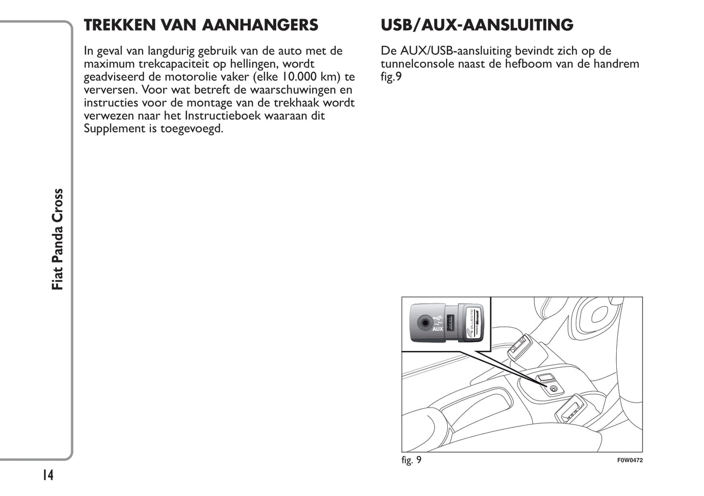2014-2015 Fiat Panda Cross Bedienungsanleitung | Niederländisch