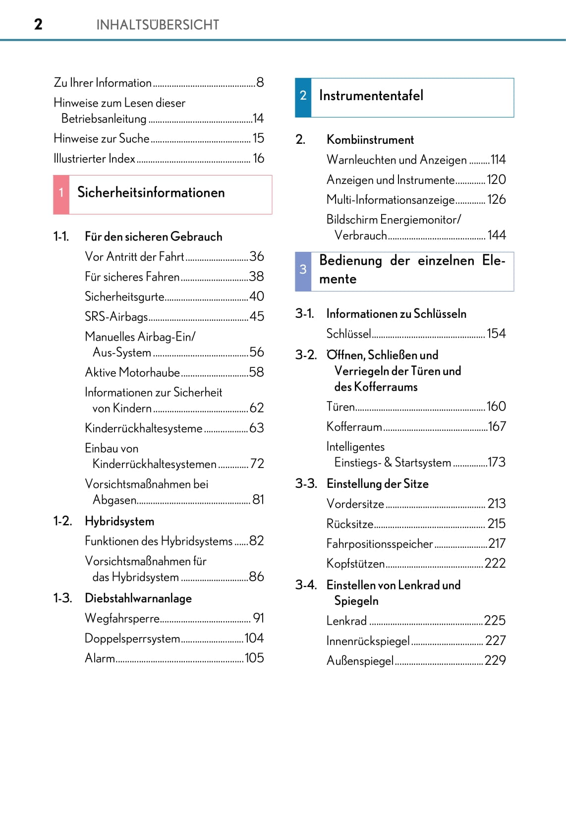 2017-2019 Lexus IS Manuel du propriétaire | Allemand