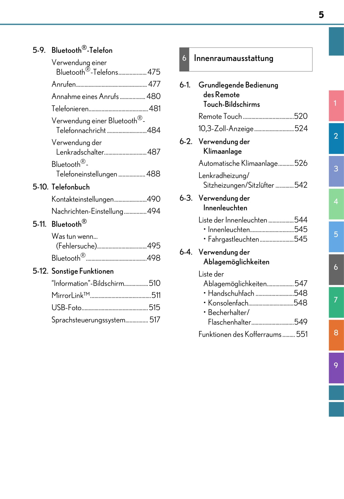 2017-2019 Lexus IS Manuel du propriétaire | Allemand