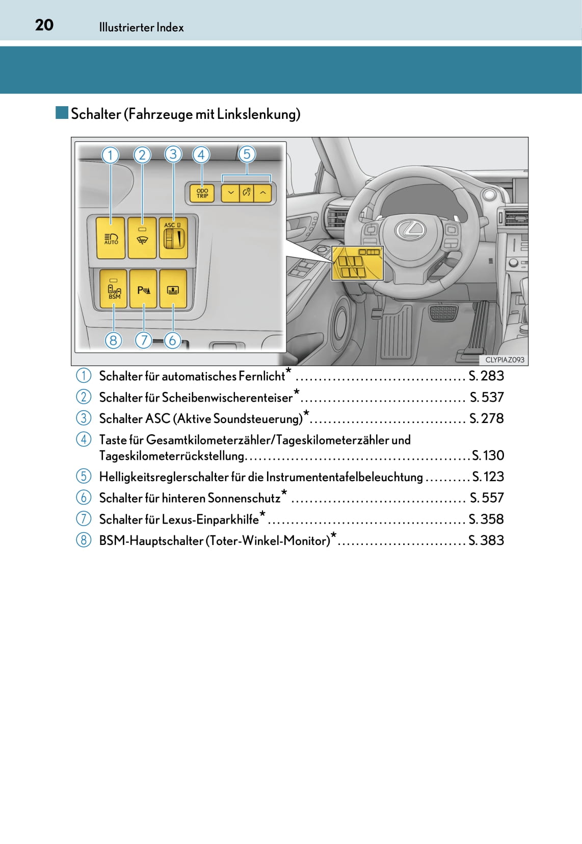 2017-2019 Lexus IS Manuel du propriétaire | Allemand