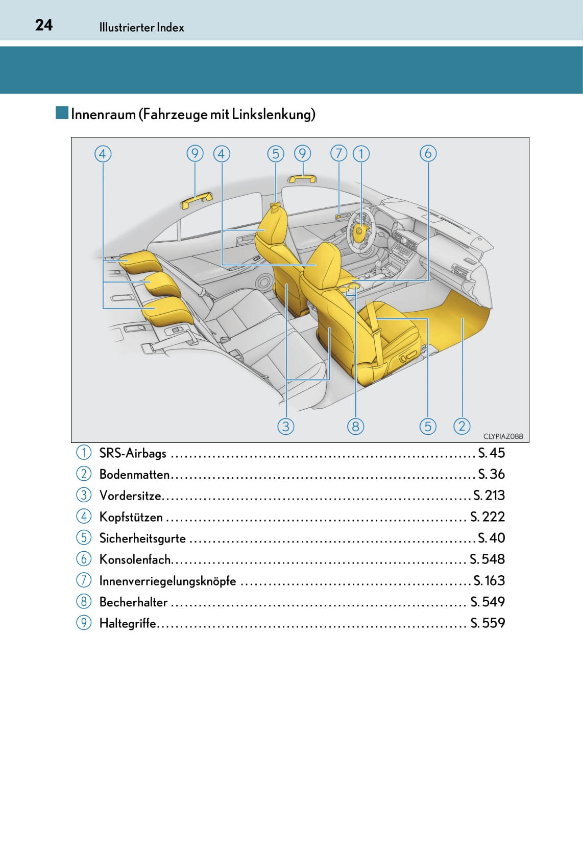 2017-2019 Lexus IS Manuel du propriétaire | Allemand