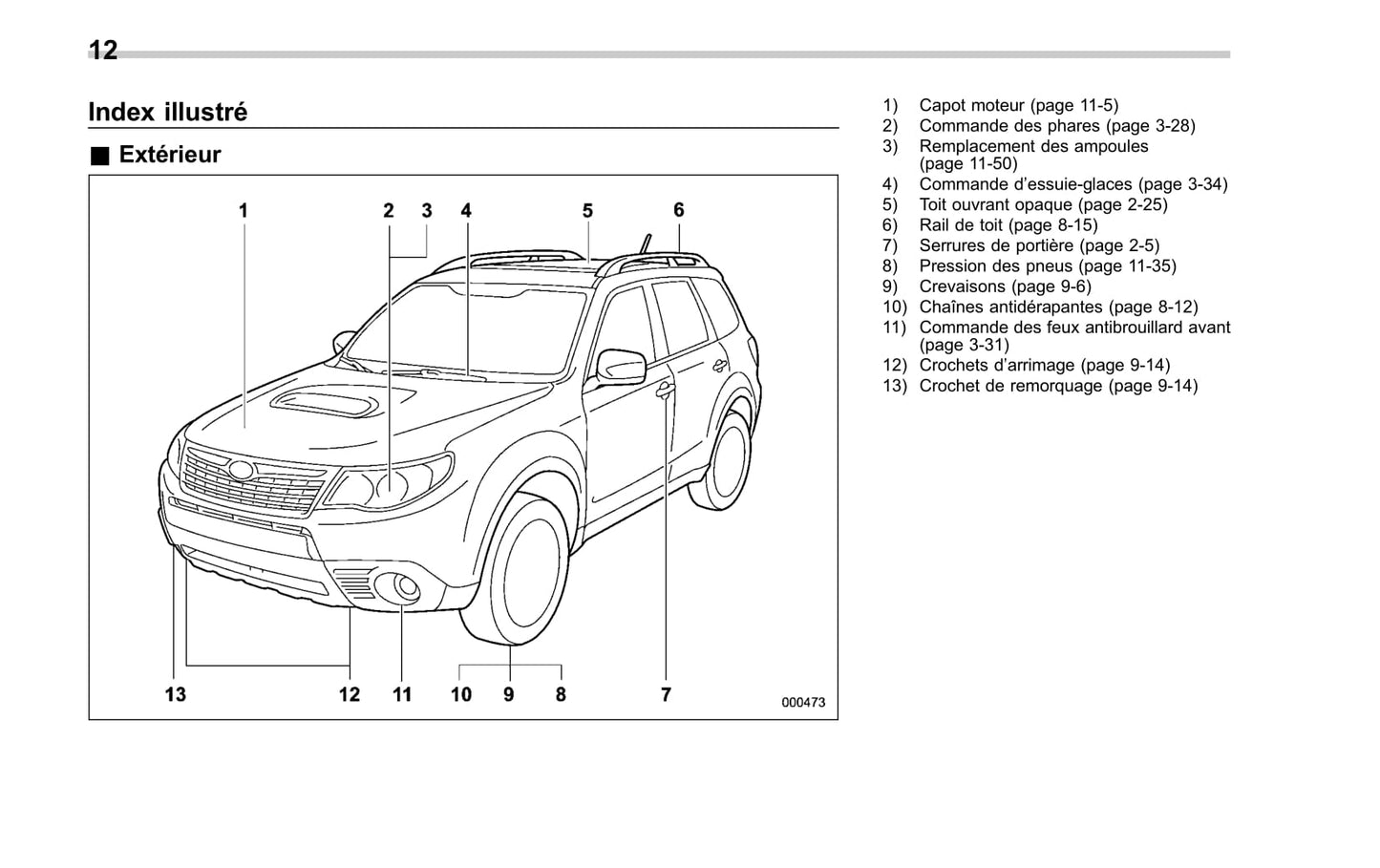 2008-2011 Subaru Forester Manuel du propriétaire | Français