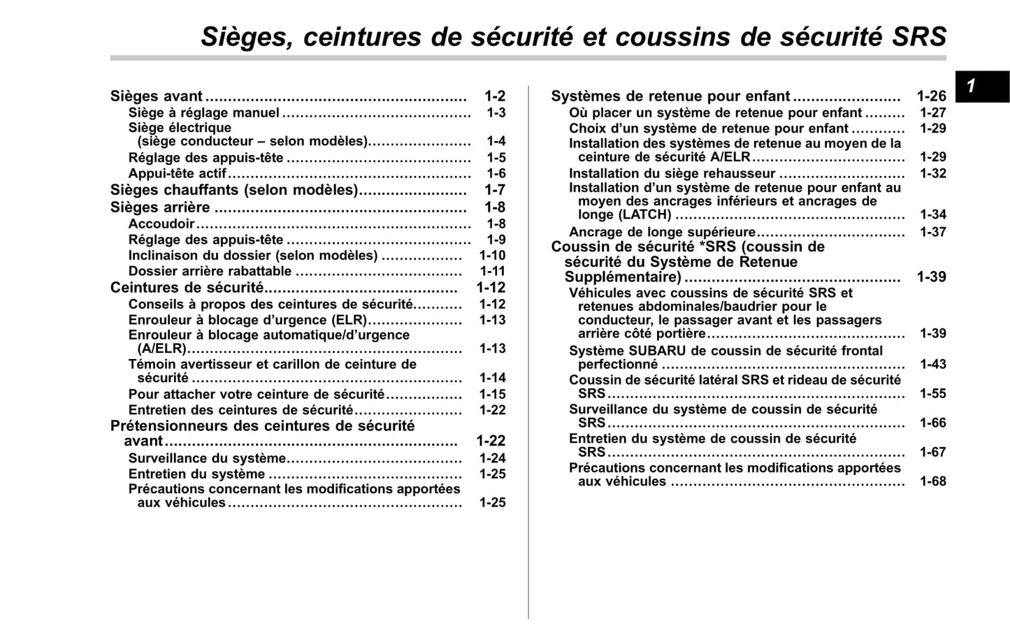2008-2011 Subaru Forester Manuel du propriétaire | Français