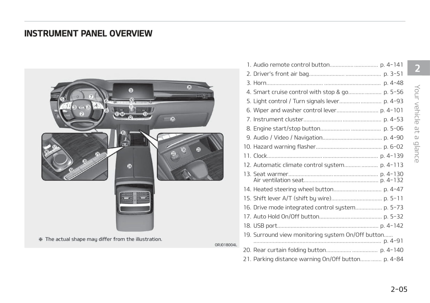 2018-2021 Kia K900 Manuel du propriétaire | Anglais