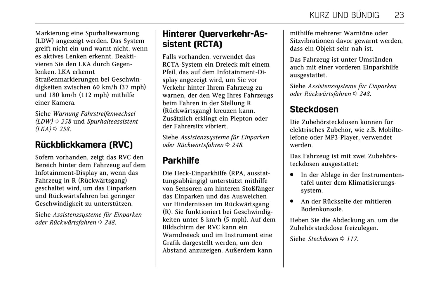 2012-2018 Cadillac ATS/ATS-V Owner's Manual | German
