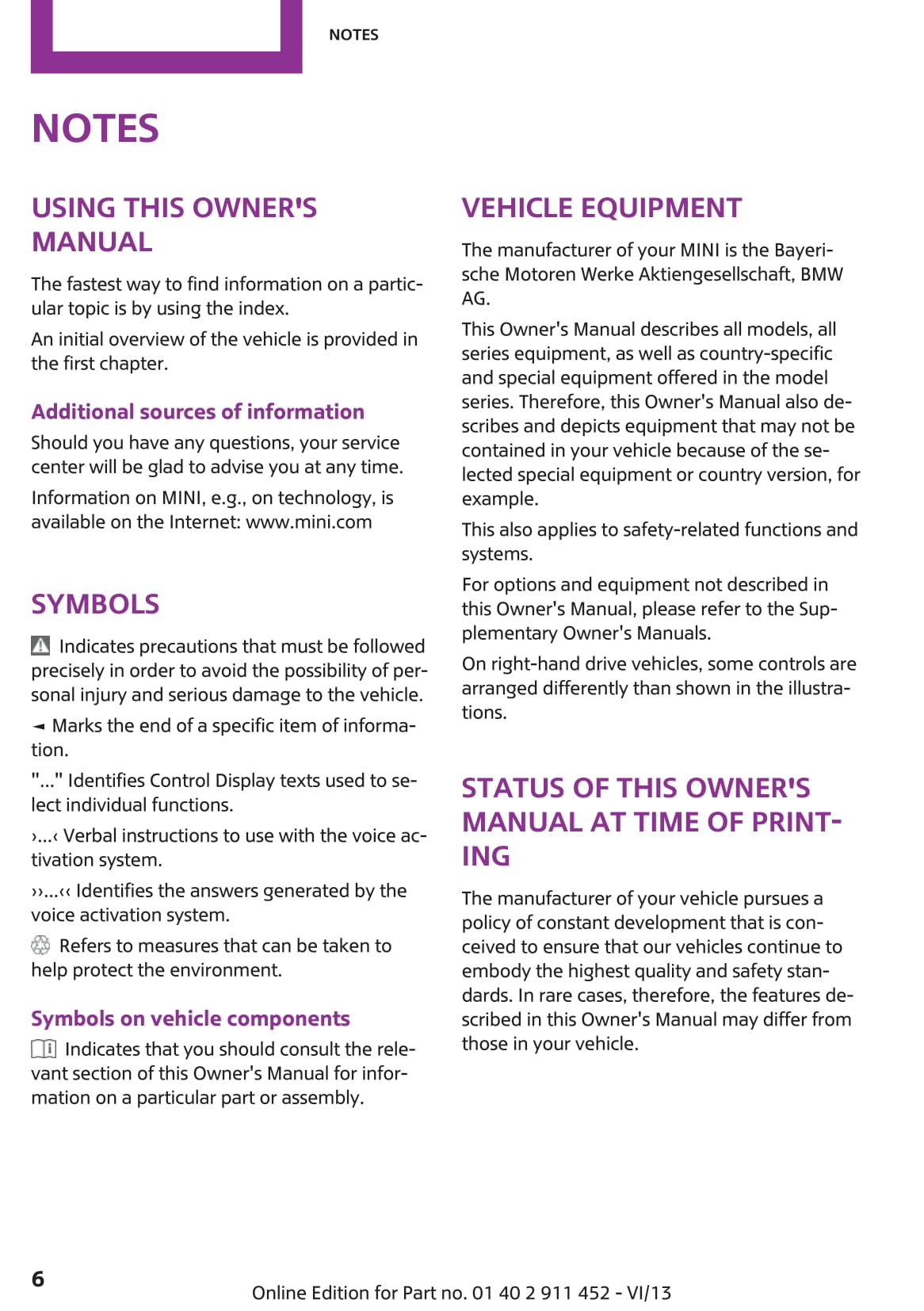 2010-2015 Mini Mini/Mini Clubman Manuel du propriétaire | Anglais