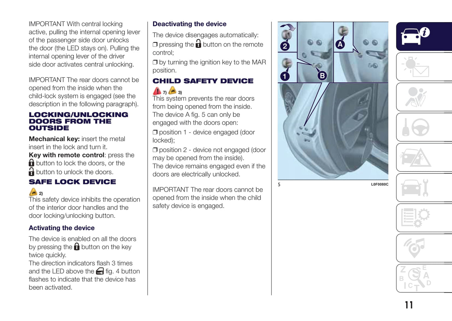 2015-2017 Lancia Ypsilon Owner's Manual | English