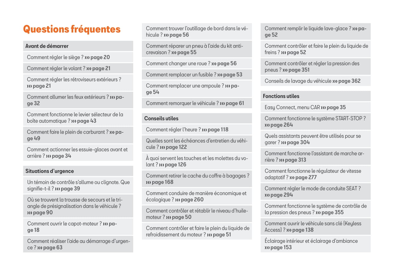 2017-2020 Seat Arona Manuel du propriétaire | Français