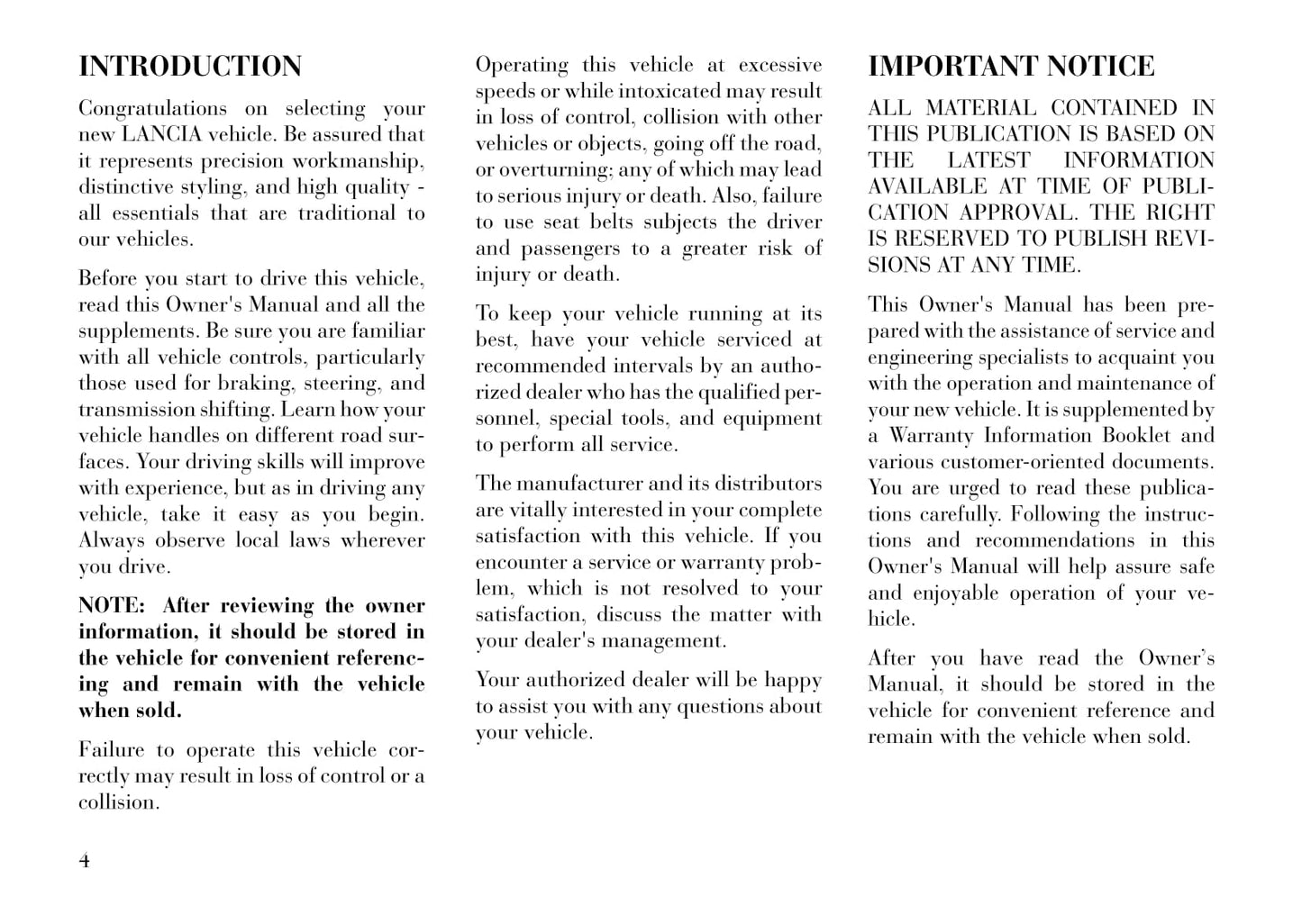 2012-2015 Lancia Flavia Owner's Manual | English
