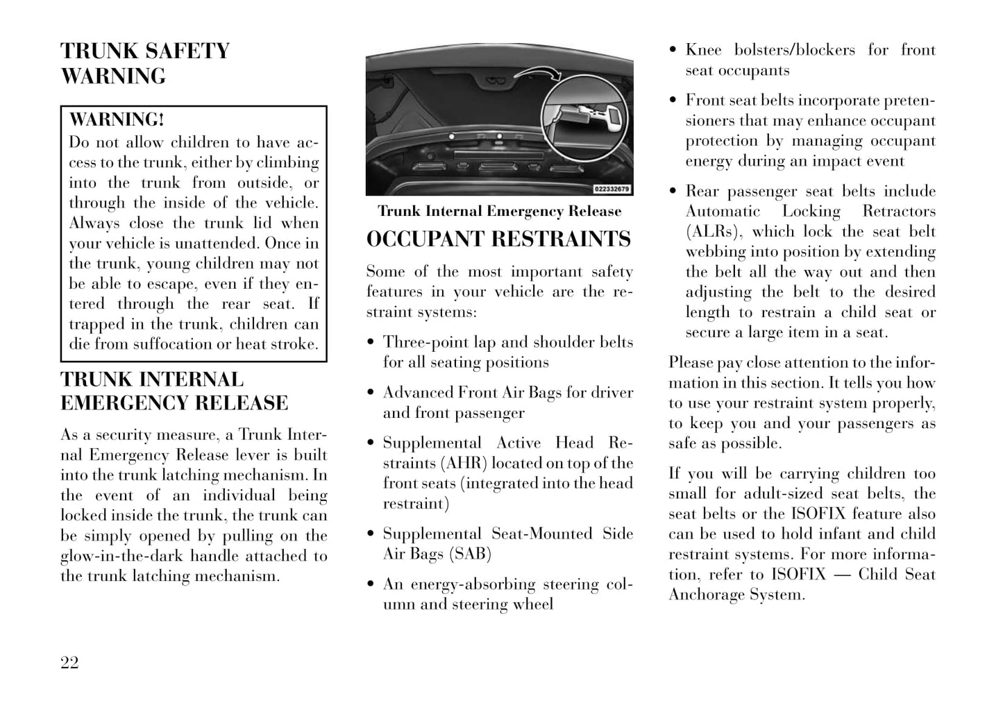 2012-2015 Lancia Flavia Owner's Manual | English