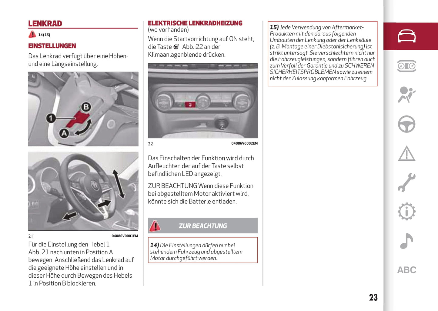 2017-2020 Alfa Romeo Stelvio Manuel du propriétaire | Allemand