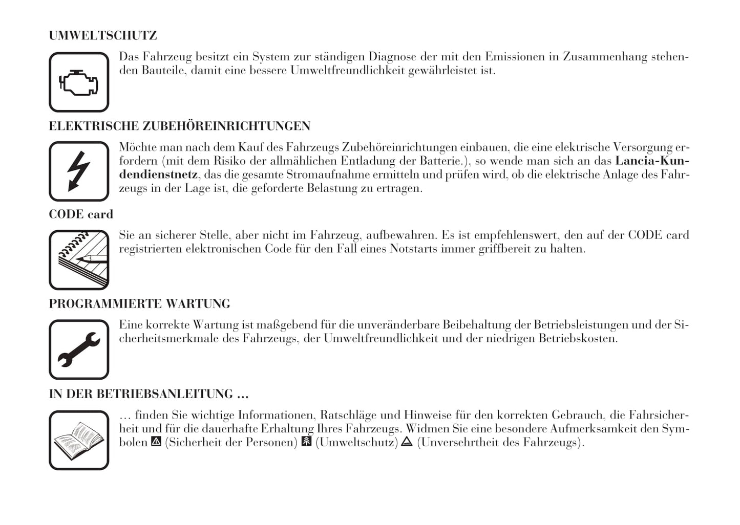 2002-2008 Lancia Thesis Owner's Manual | German