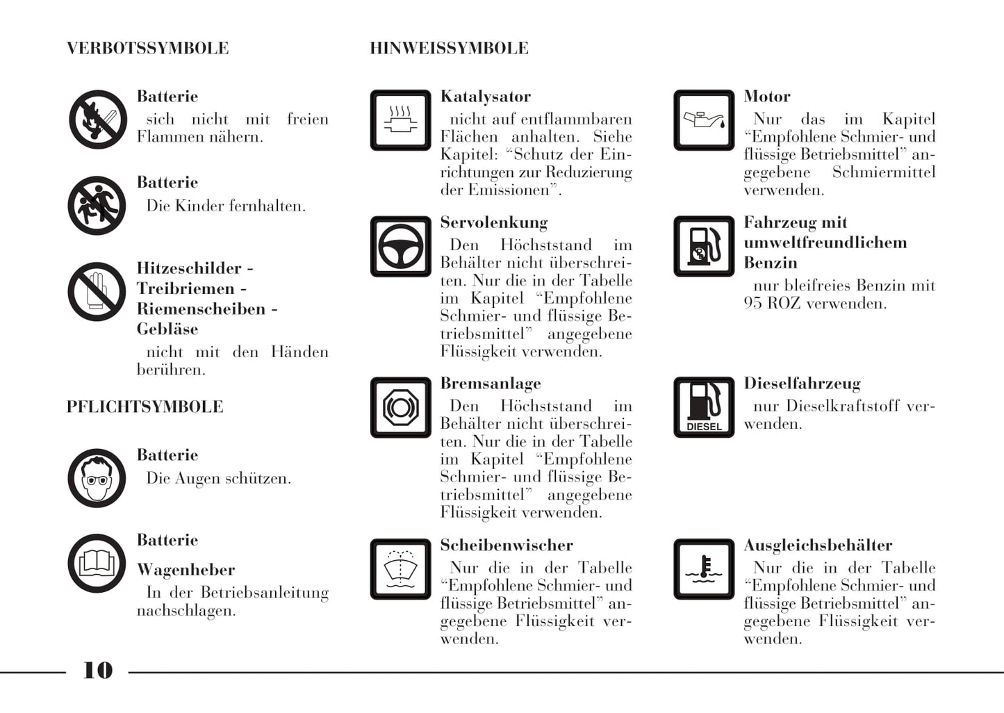 2002-2008 Lancia Thesis Owner's Manual | German