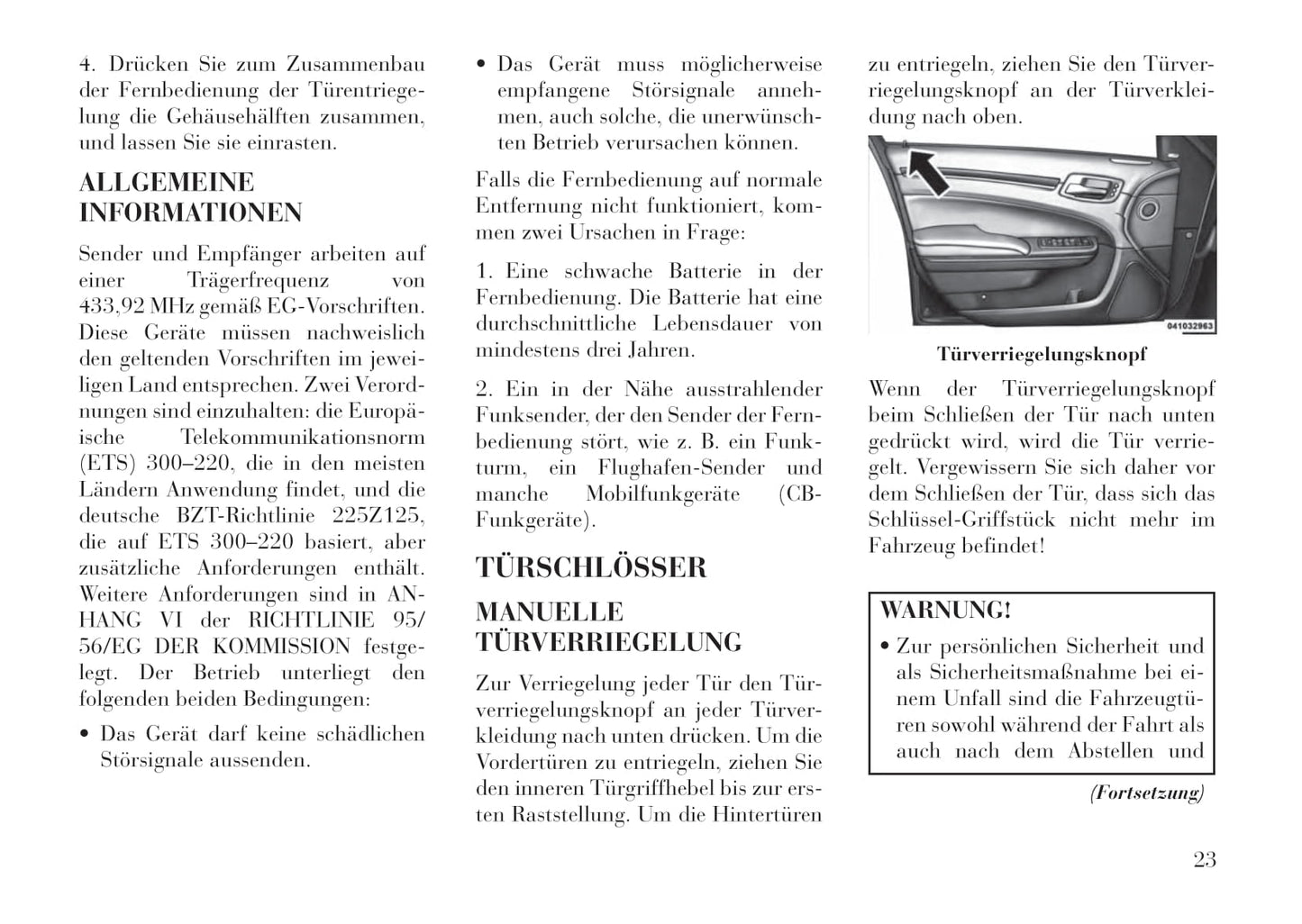 2011-2014 Lancia Thema Owner's Manual | German