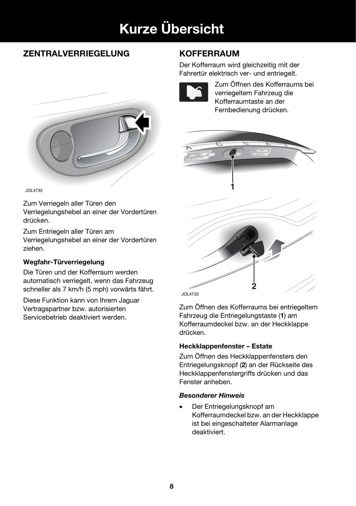 2001-2008 Jaguar X-Type Manuel du propriétaire | Allemand